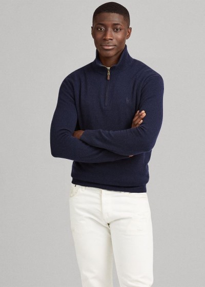 Men's Polo Ralph Lauren Merino Quarter-Zip Sweater | 567038MWK